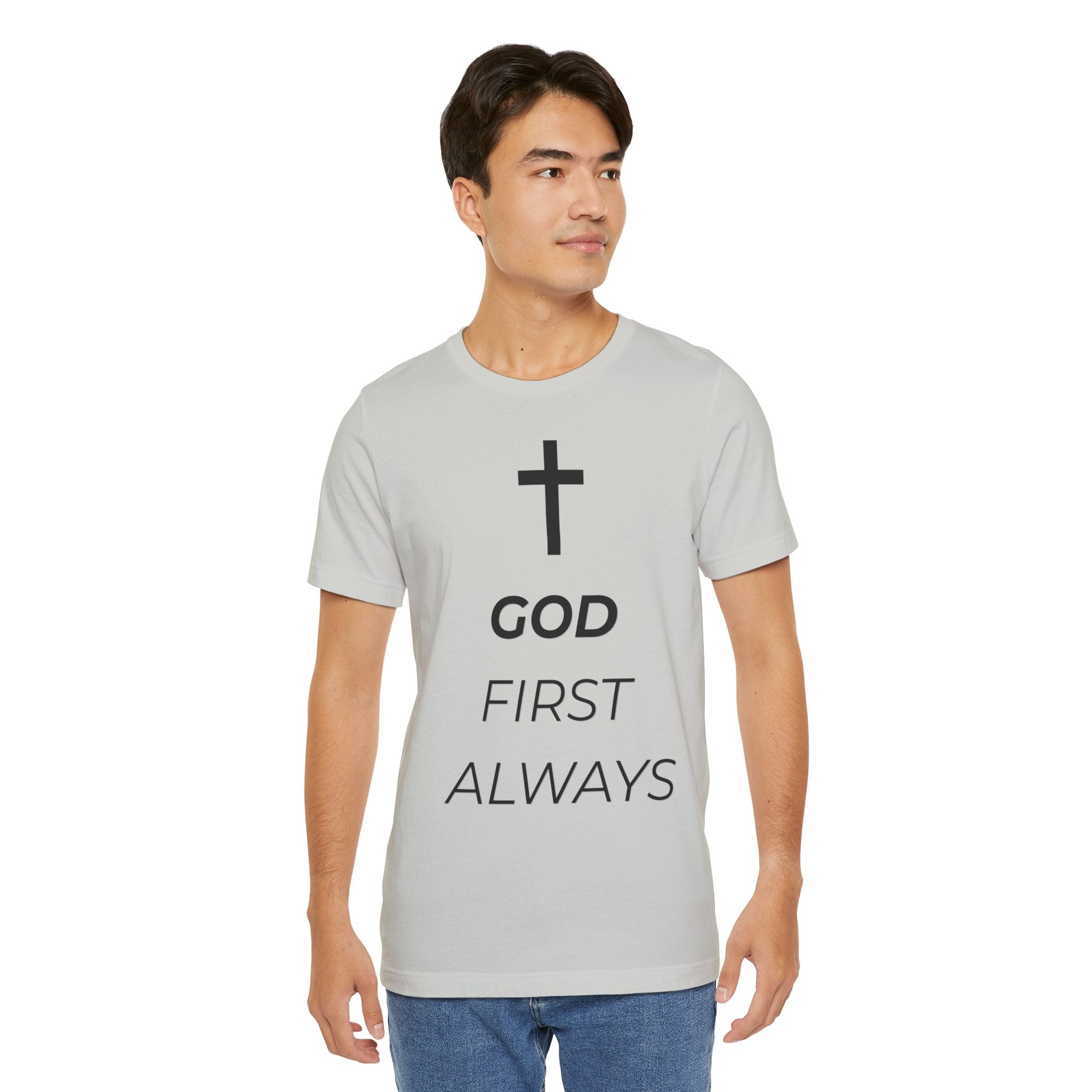 God First Always T-Shirt — Christian Cross Faith Tee