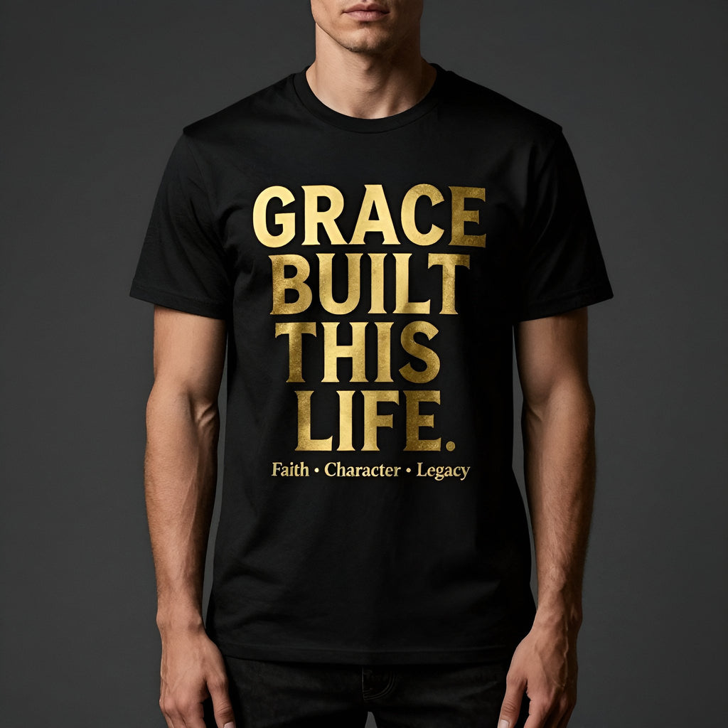Grace Built This Life T-Shirt | Christian Faith Graphic Tee